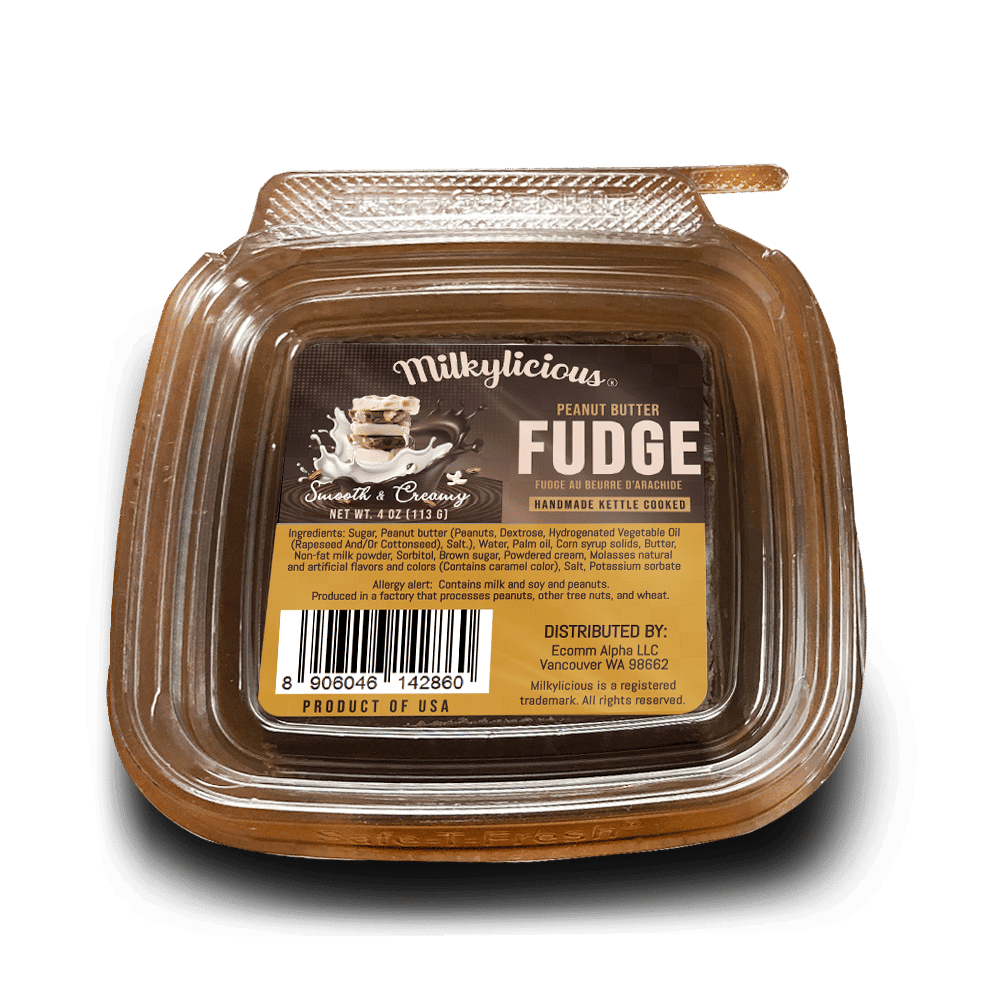 Old Fashioned Handmade Smooth Creamy Fudge - Peanut Butter (1/4 Pound)