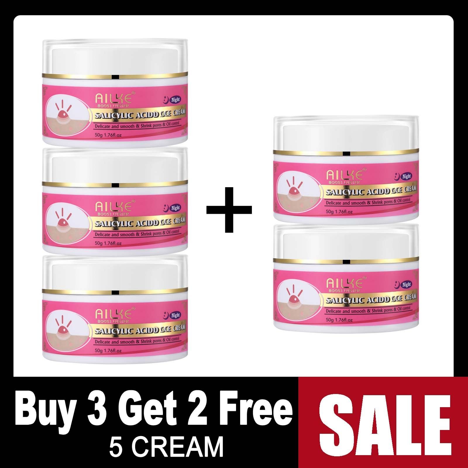 AILKE Private Label AHA Premium Rose Whitening Anti-Spots Cream Organic Body Serum Oil Lemon Soap Glowing Lotion Skin Care Set (Color: 5 Pack Cream)