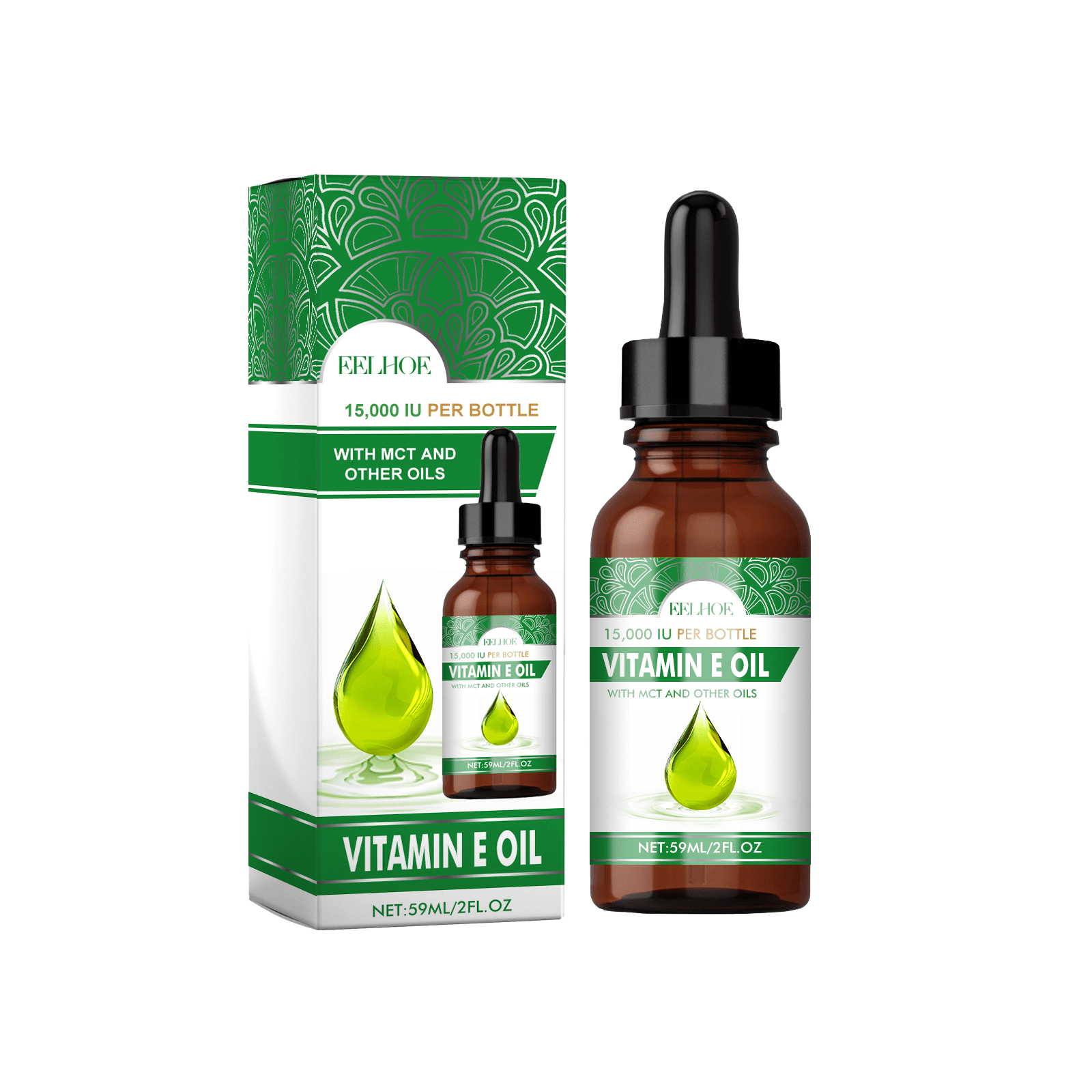 EELHOE Vitamin E Oil Repair Perm Damage Dry Frizz Moisturizing Skin Care Multi-Active Essential Oil (Option: 1pcs)